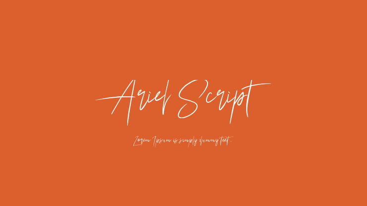Ariel Script Font