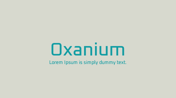 Oxanium Font Family
