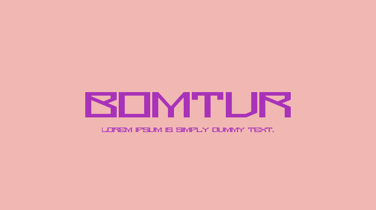 Bomtur Font