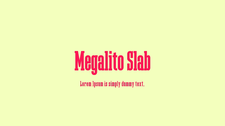Megalito Slab Font Family