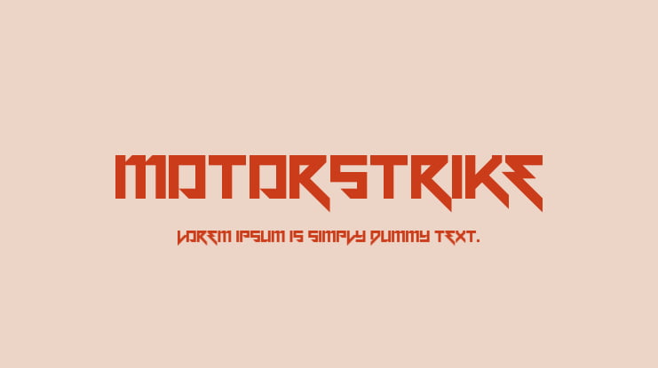 Motorstrike Font