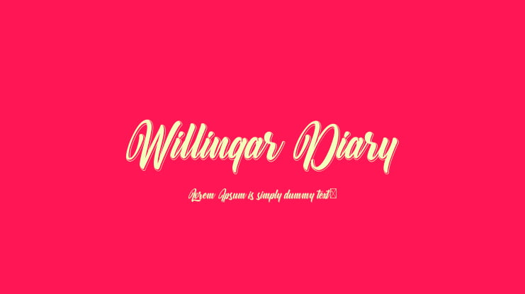 Willingar Diary Font