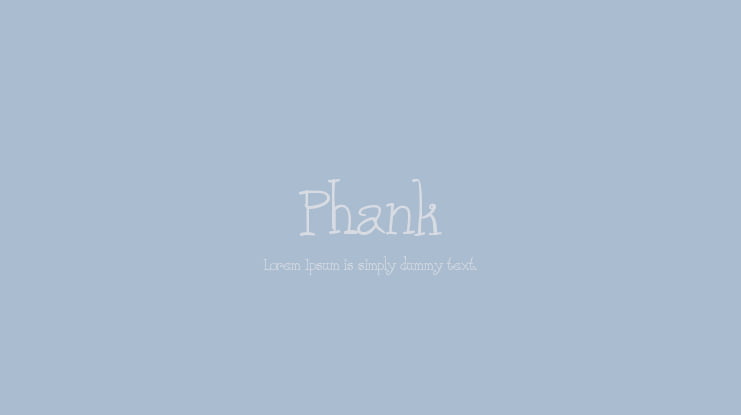 Phank Font