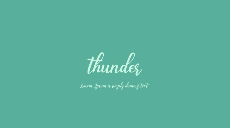 thunder Font
