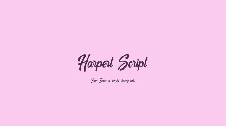 Harpert Script Font