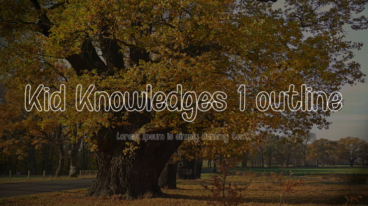 Kid Knowledges 1 outline Font Family
