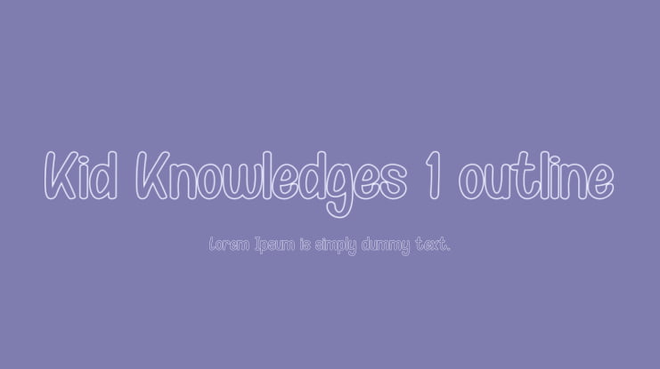Kid Knowledges 1 outline Font Family