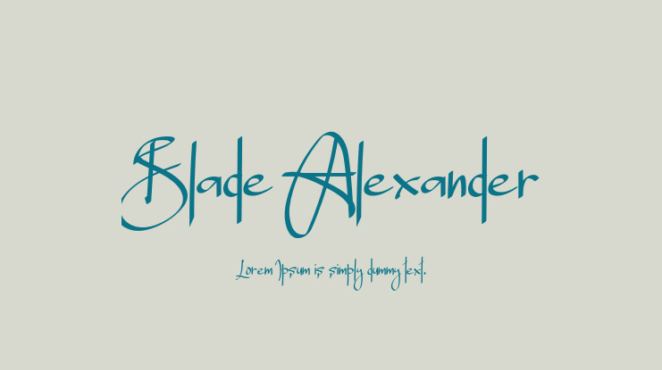 Blade Alexander Font