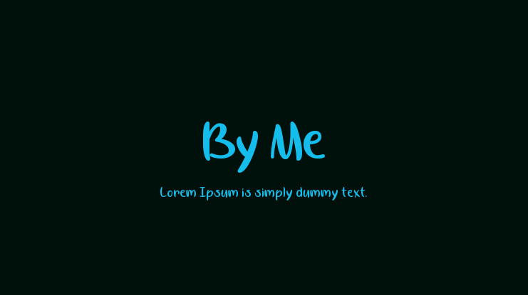 By Me Font