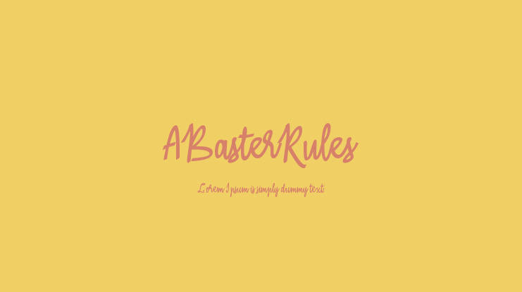 ABasterRules Font