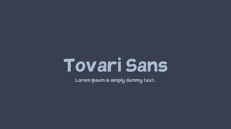 Tovari Sans Font