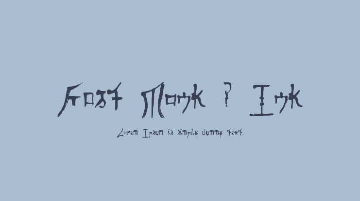 Fast Monk _ Ink Font