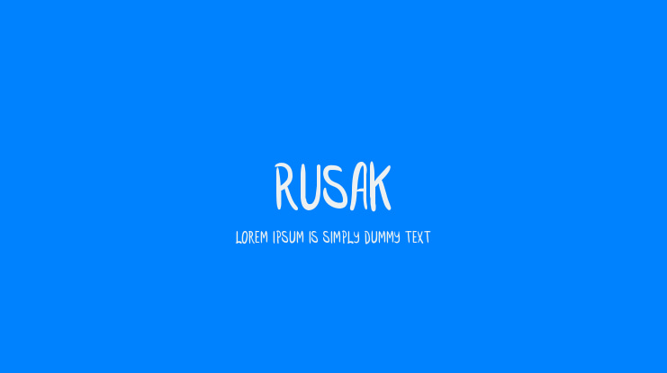 RUSAK Font