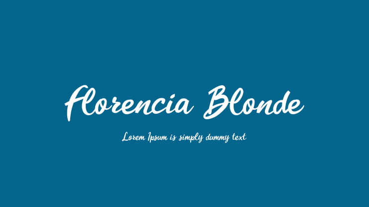 Florencia Blonde Font