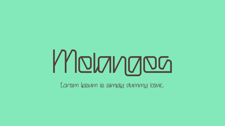 Melanges Font