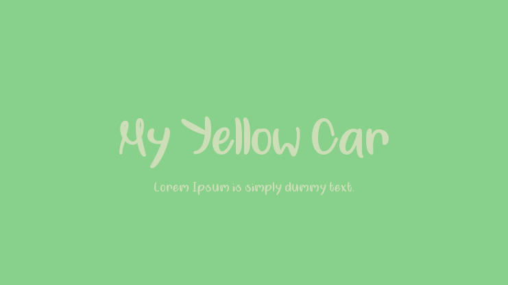 My Yellow Car Font
