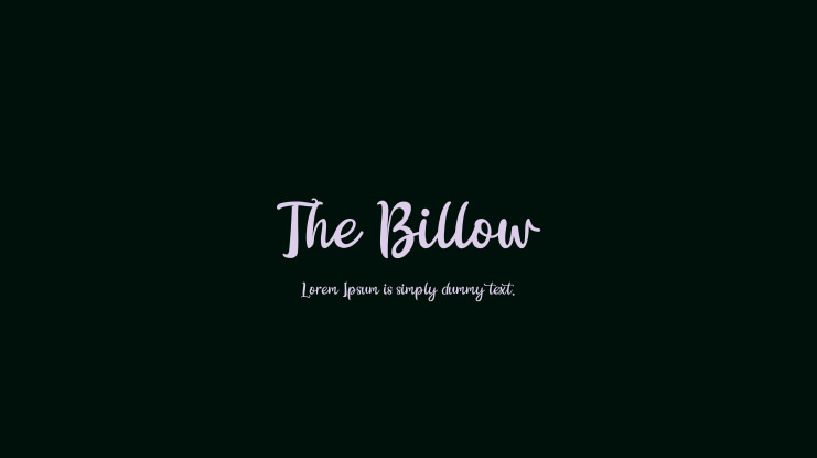 The Billow Font