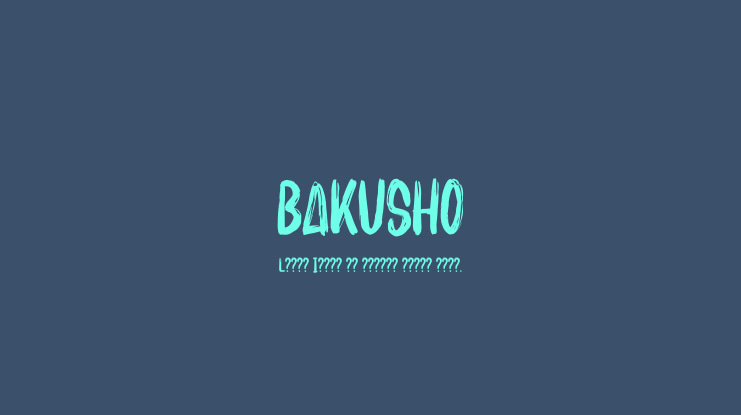 BAKUSHO Font