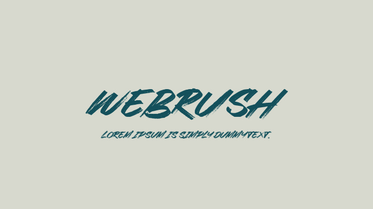Webrush Font