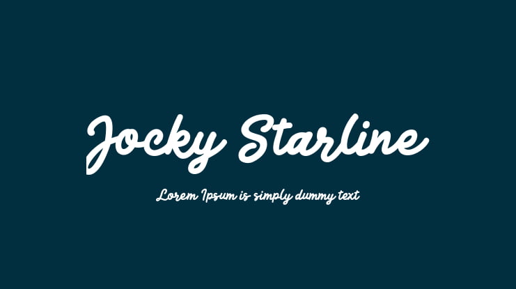 Jocky Starline Font
