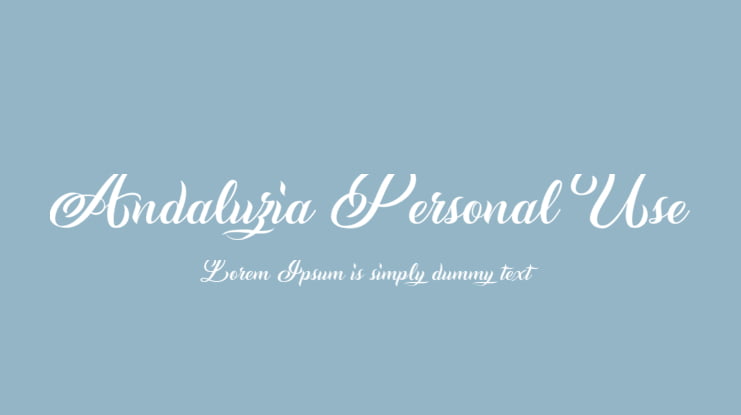 Andaluzia Personal Use Font