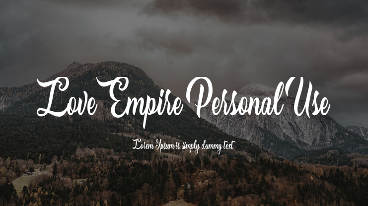 Love Empire Personal Use Font
