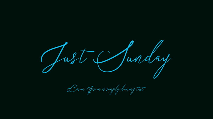 Just Sunday Font