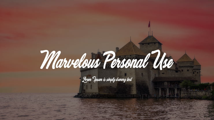 Marvelous Personal Use Font