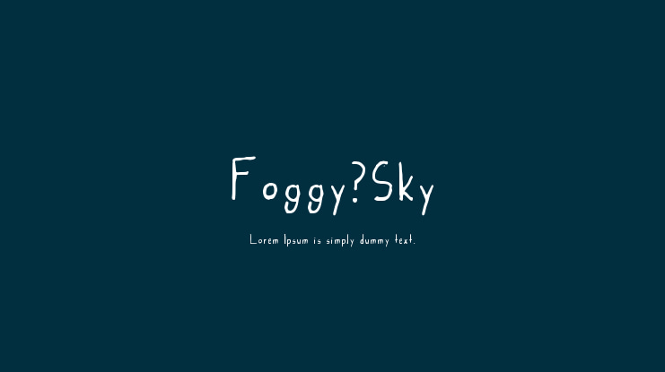 Foggy_Sky Font