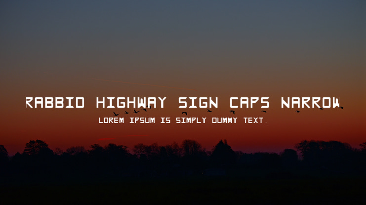 Rabbid Highway Sign Caps Narrow Font Family