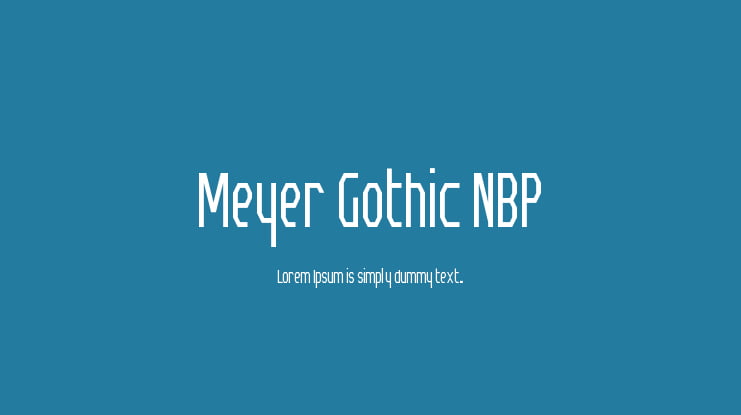 Meyer Gothic NBP Font Family