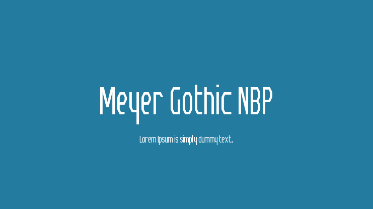 Meyer Gothic NBP Font Family