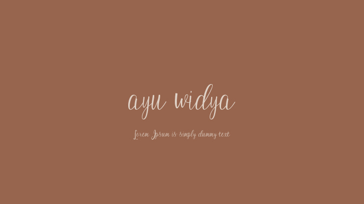 ayu widya Font