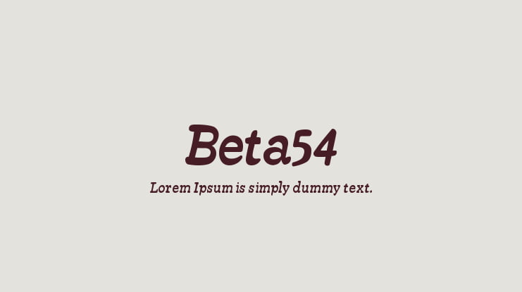 Beta54 Font