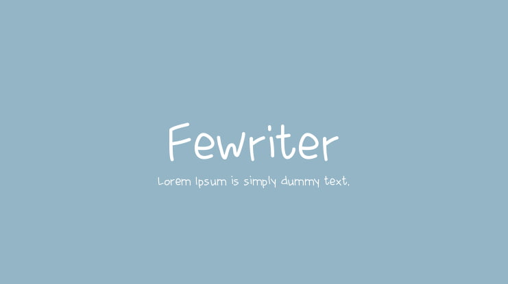 Fewriter Font