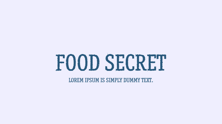Food Secret Font
