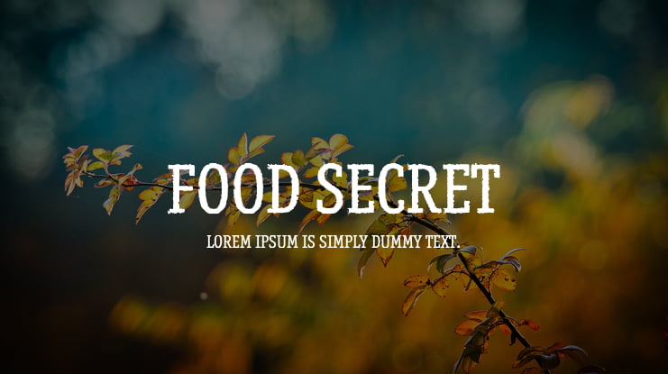 Food Secret Font