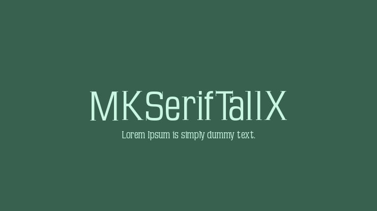 MKSerifTallX Font Family