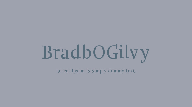 BradbOGilvy Font