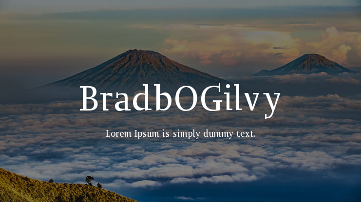 BradbOGilvy Font