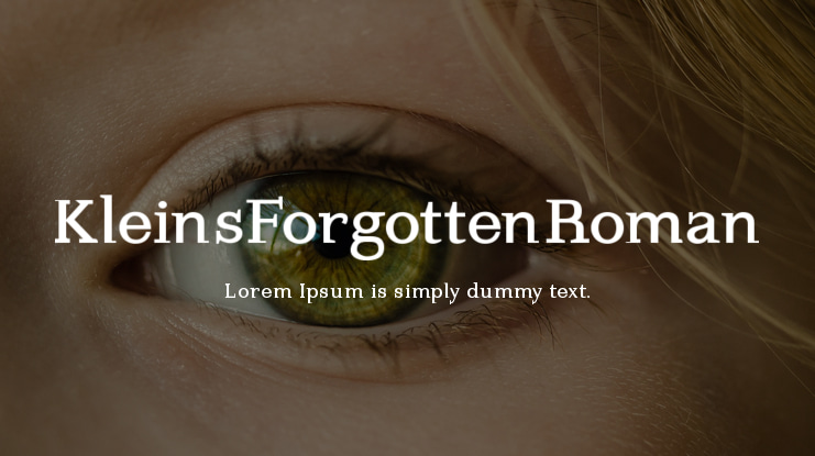 KleinsForgottenRoman Font