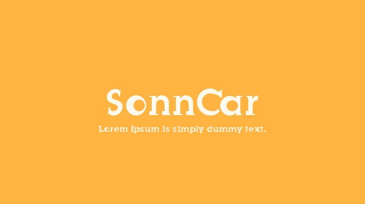 SonnCar Font