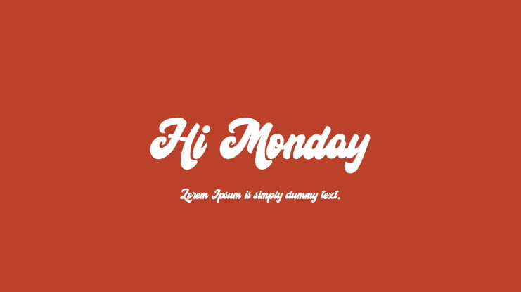 Hi Monday Font