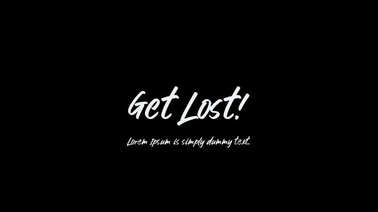 Get Lost! Font