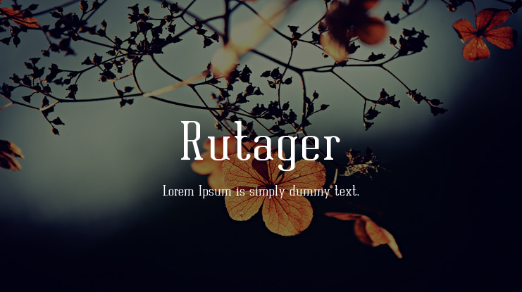 Rutager Font
