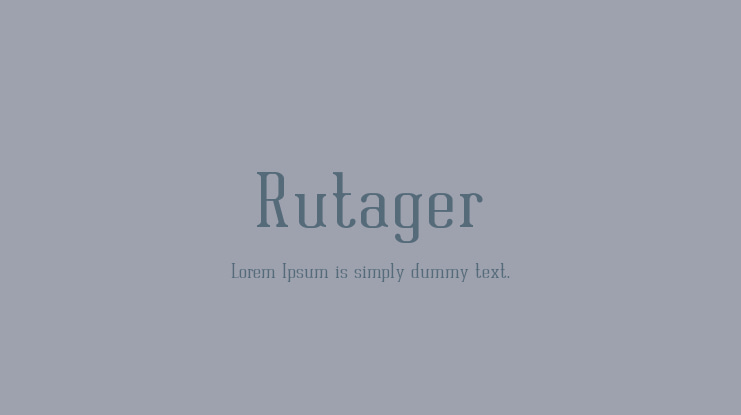 Rutager Font