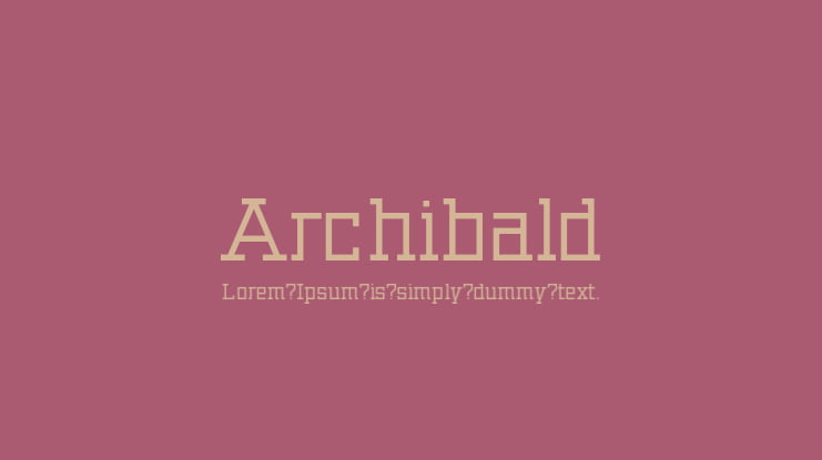 Archibald Font