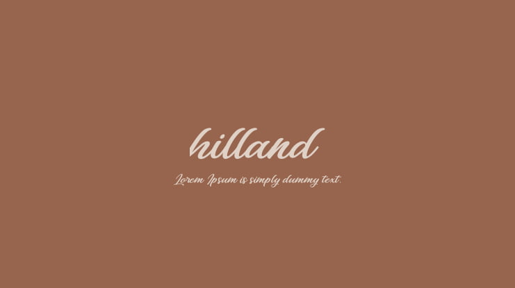hilland Font