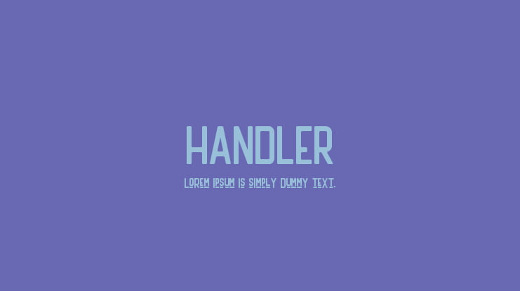 HANDLER Font