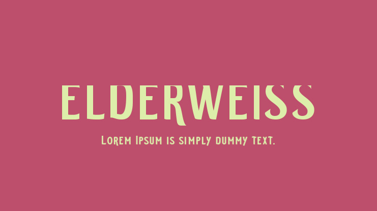 ELDERWEISS Font